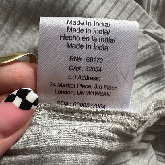 Rinku Dalamal Heather Grey Pleated Swing Dress, Size Large - Picture 6 of 7